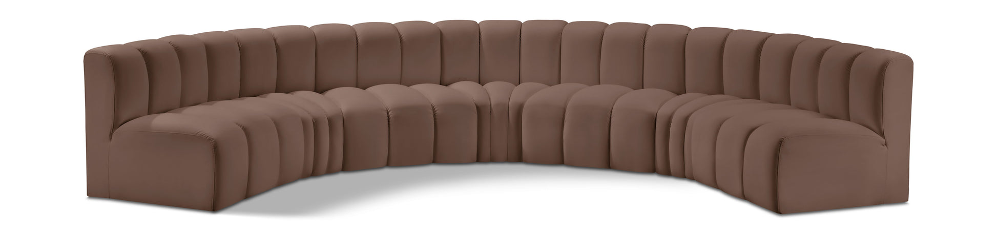 Arc - Faux Leather 7 Piece U-Shaped Modular Sofa