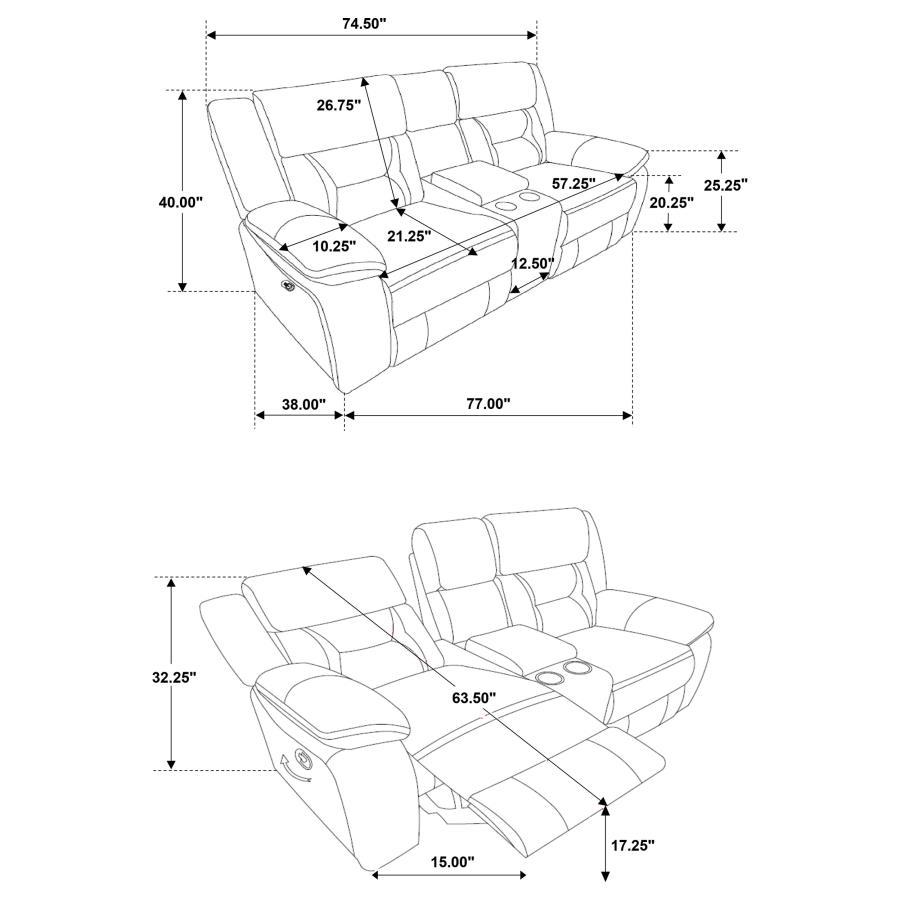 Greer - Upholstered Reclining Sofa Set