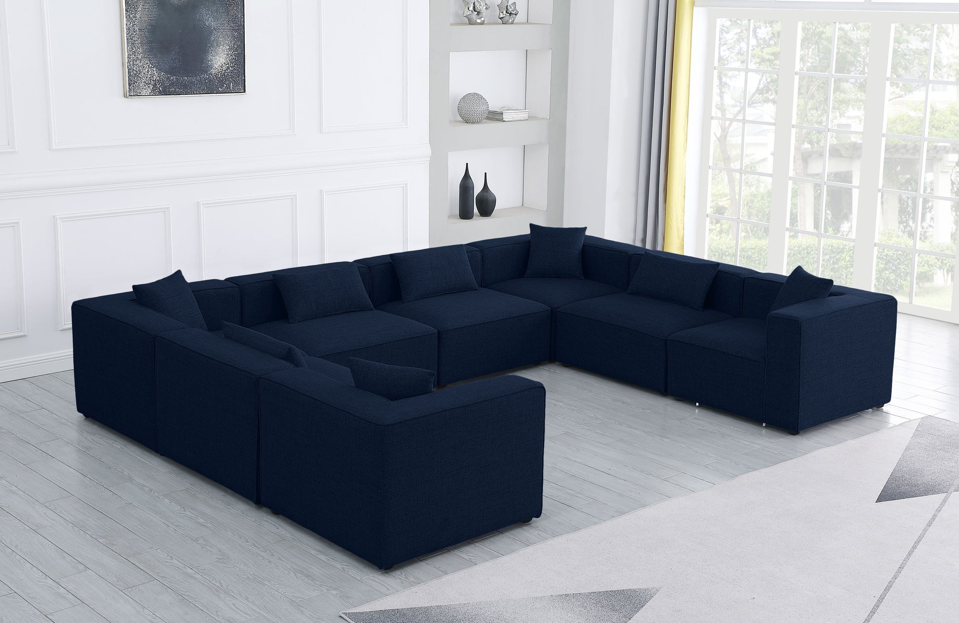 Cube - Linen 8 Piece Modular Sectional