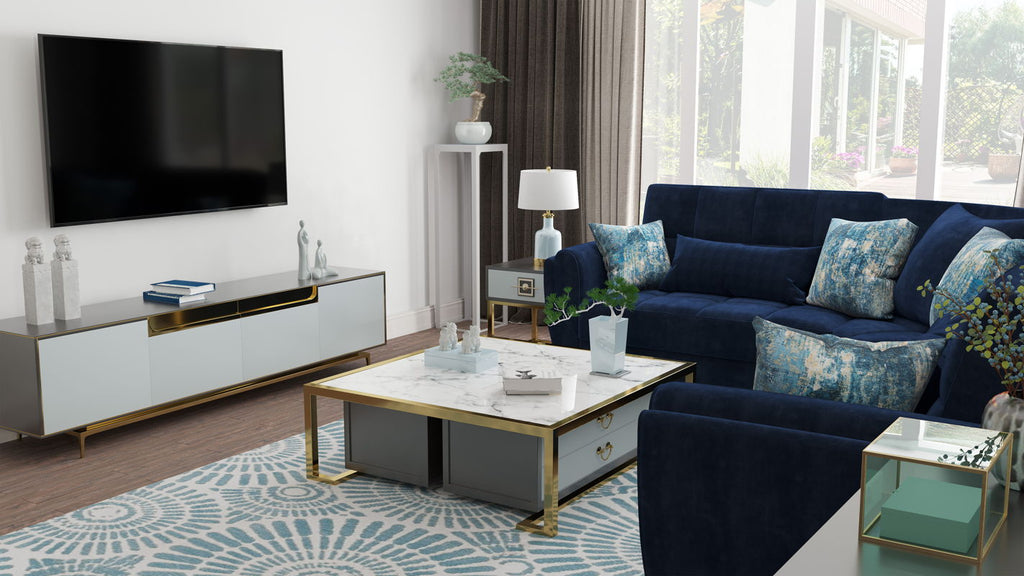 Ottomanson Armada Air - Upholstered Convertible Sectional With Storage - Microfiber