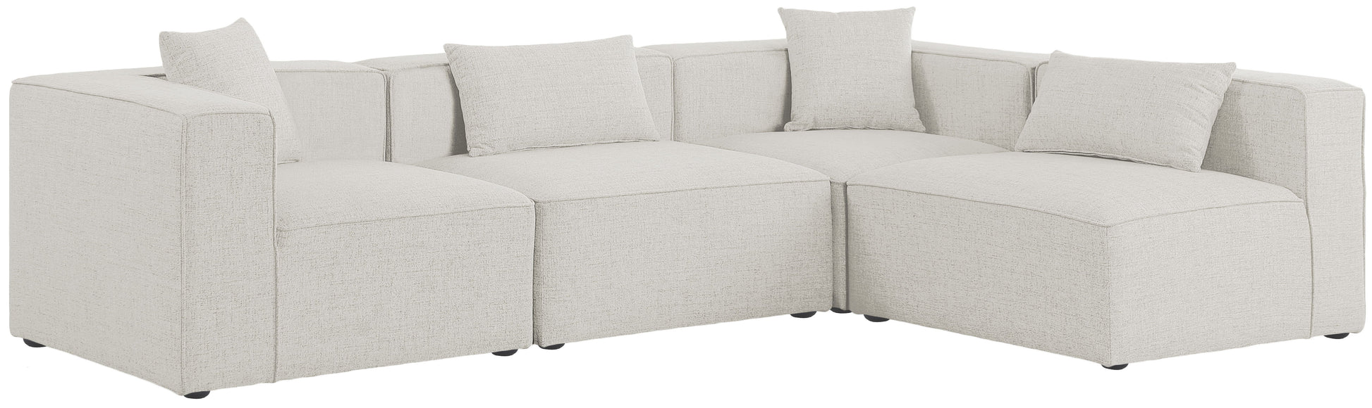 Cube - Linen 4 Piece Modular Corner Sectional