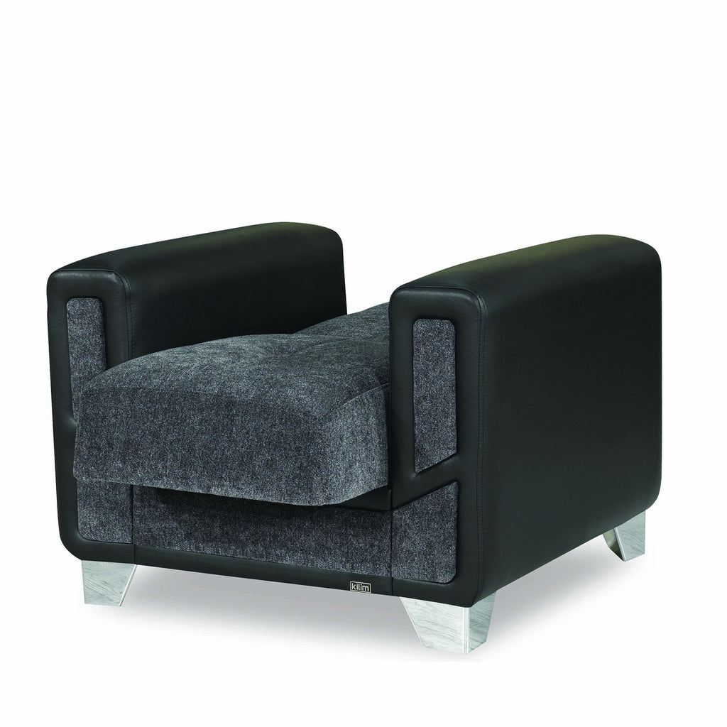 Ottomanson Mondo Modern - Upholstered Convertible Armchair With Storage