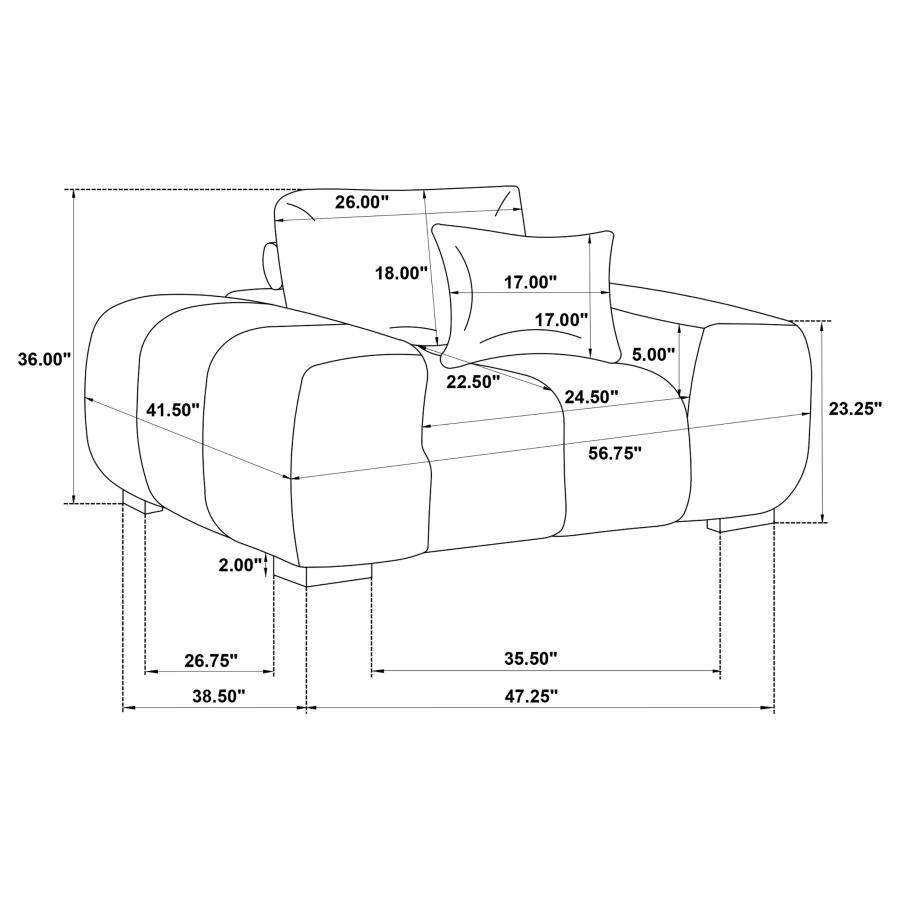 Octavia - Upholstered Track Arm Accent Chair