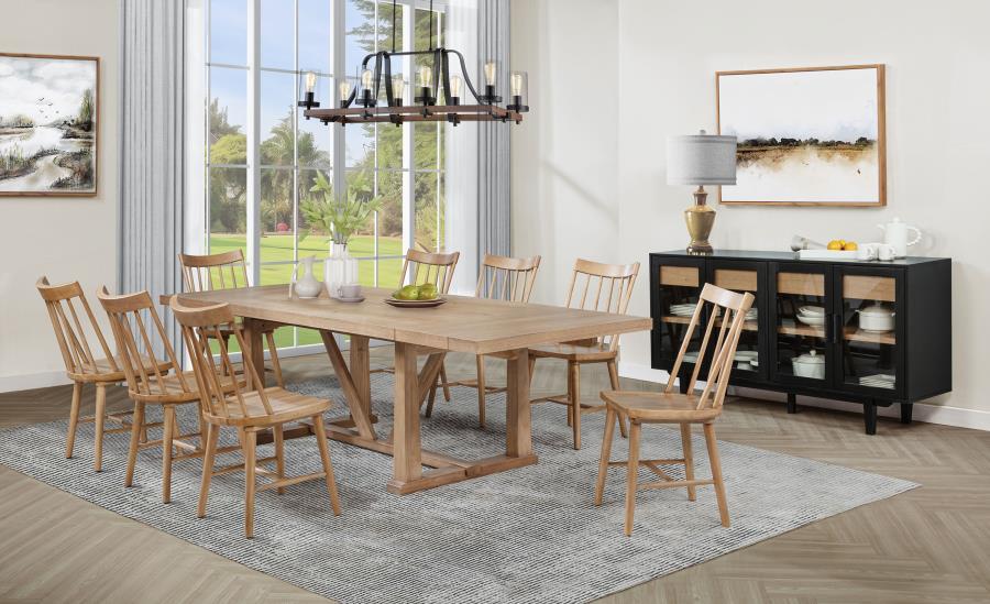 Middleton - 106" Extension Leaf Dining Table - Natural Brown