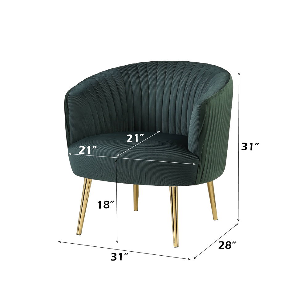Sigurd Accent Chair - Green & Gold