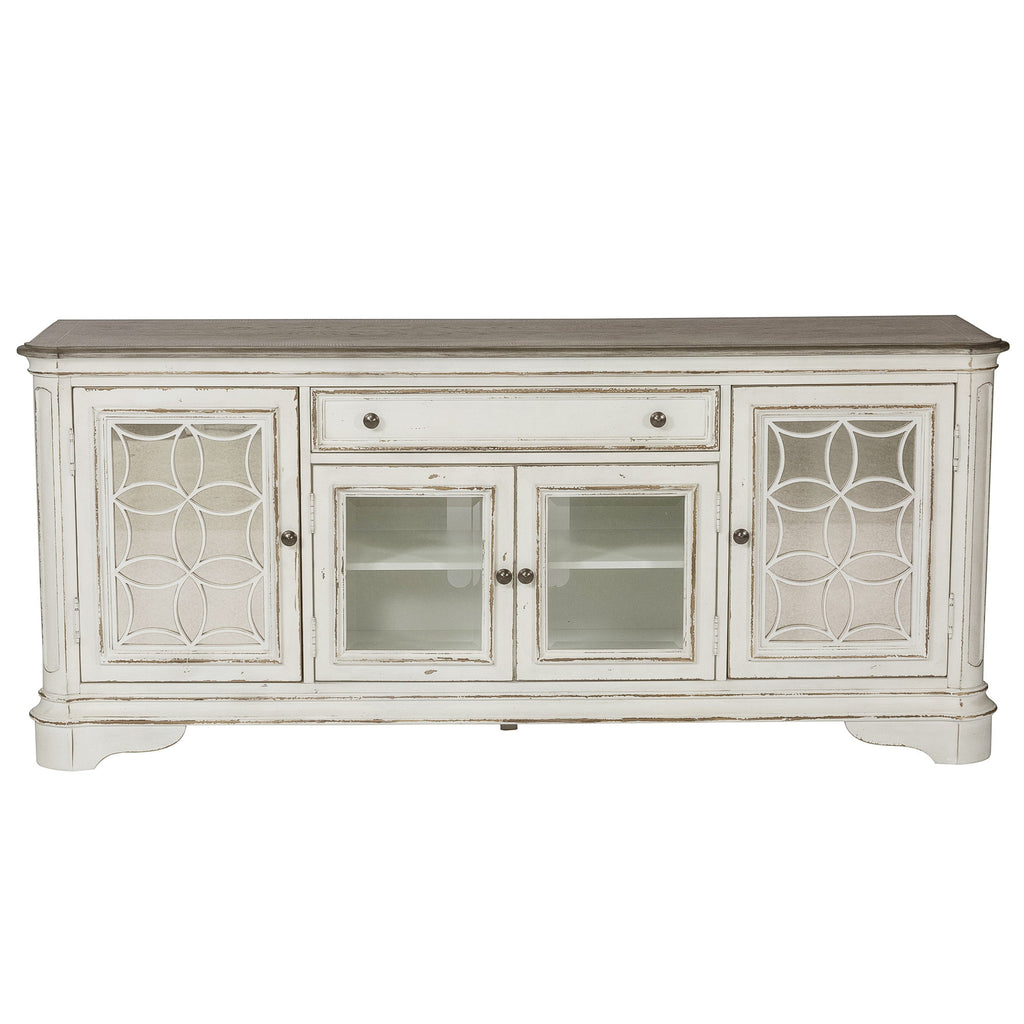 Magnolia Manor - EnteRTAinment TV Stand - Weathered Bisque