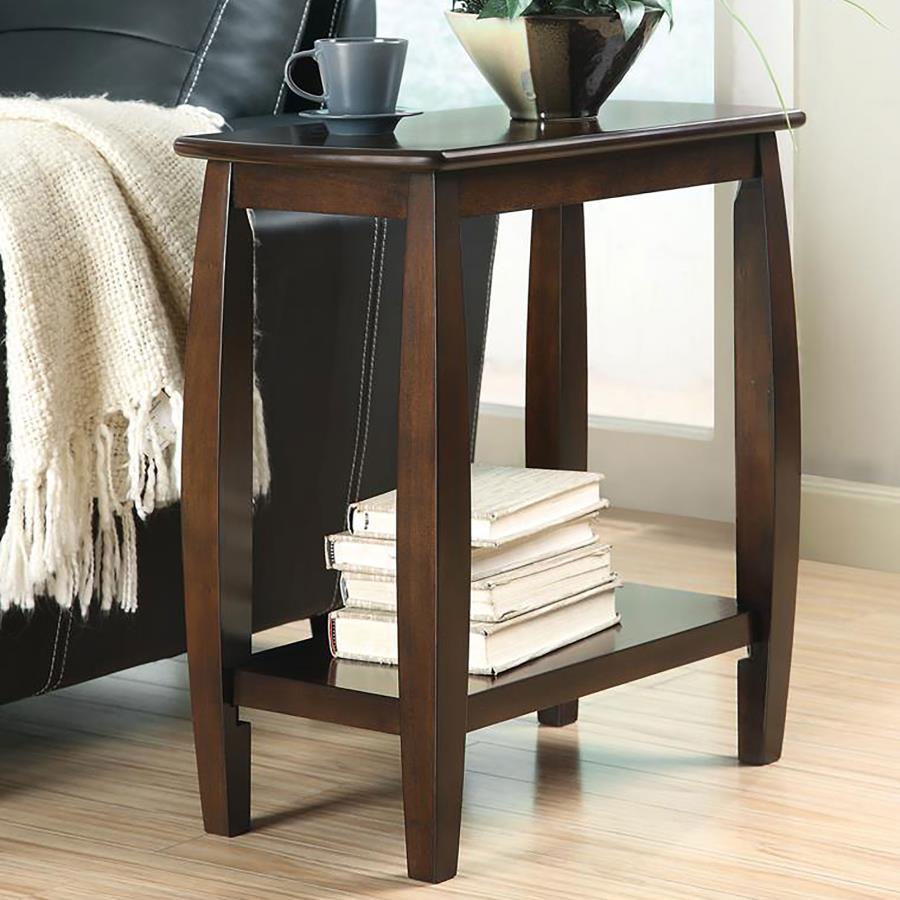 Dixon - 1-Shelf Rectangular Wood Side Table - Cappuccino