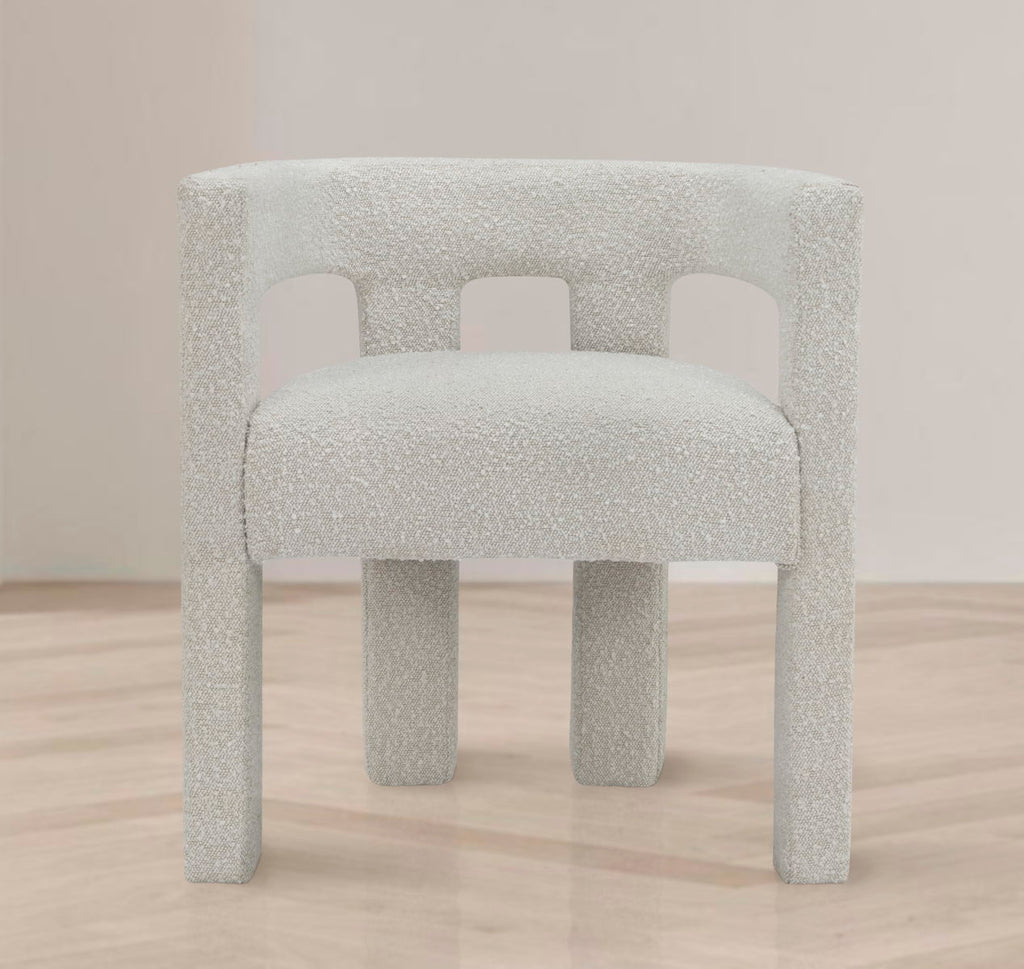 Athena - Boucle Fabric Dining Chair