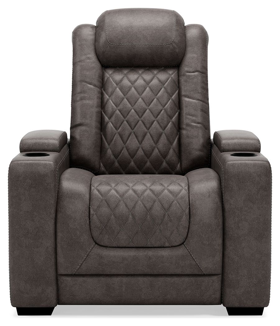 HyllMont - Gray - PWR Recliner/Adj Headrest