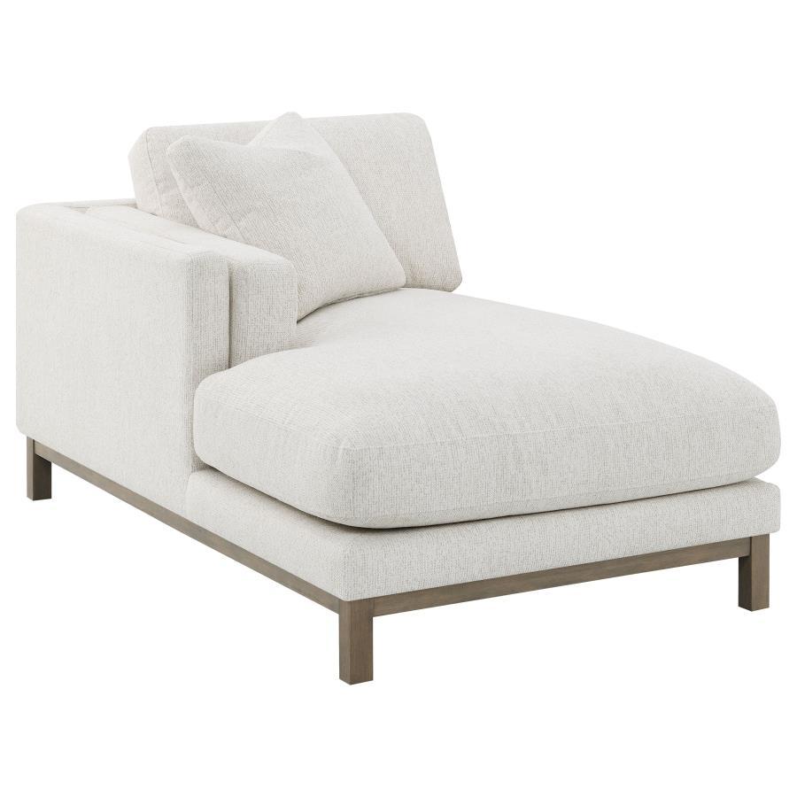 Geneva - Boucle Upholstered Sectional Chaise Sofa - Sand