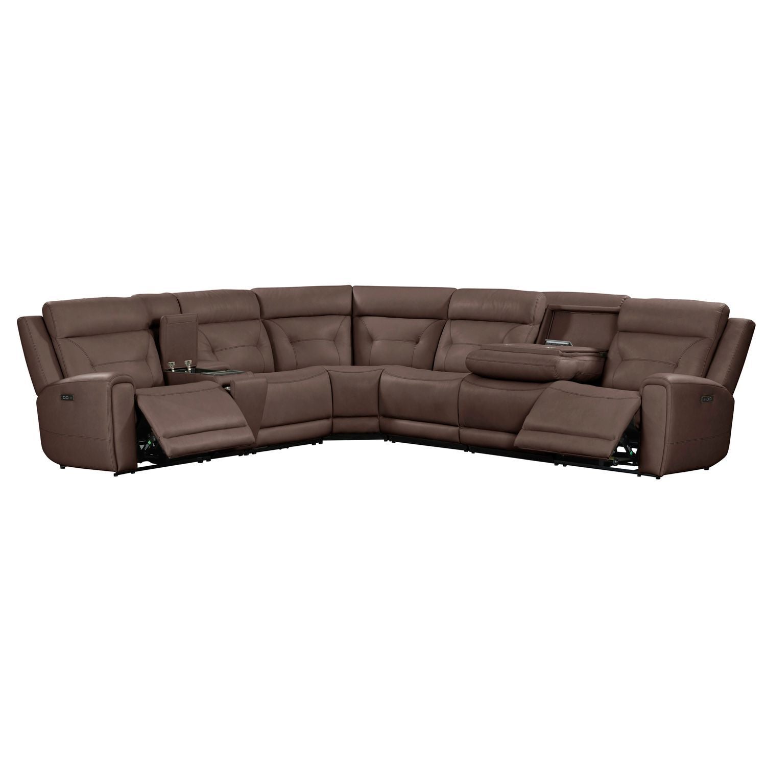 Beckham - 7 Piece Sectional - Brown