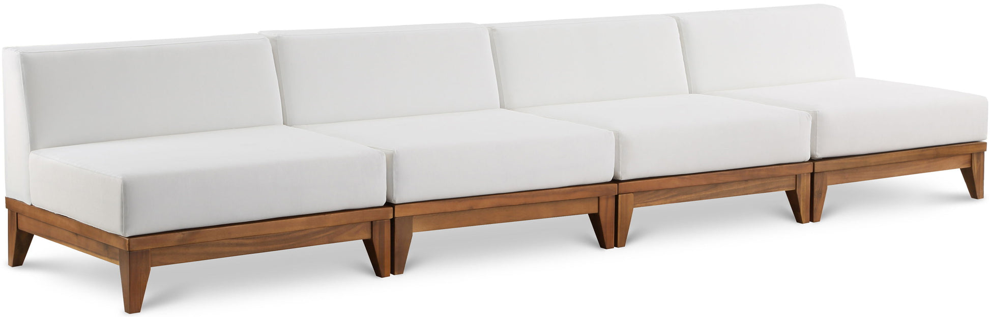 Rio - 4 Seat Modular Armless Sofa - Off White