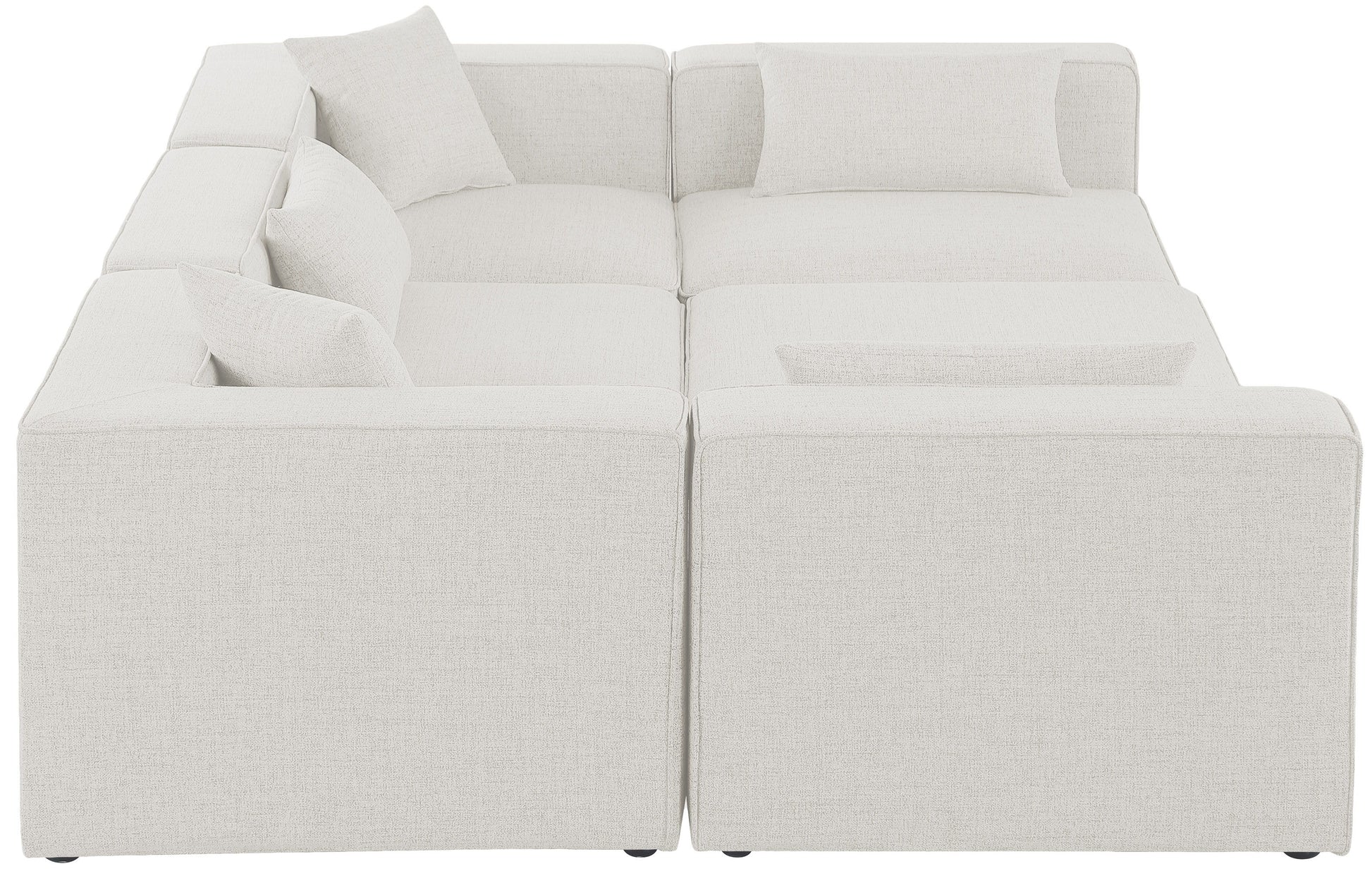 Cube - Linen 6 Piece Modular Sectional