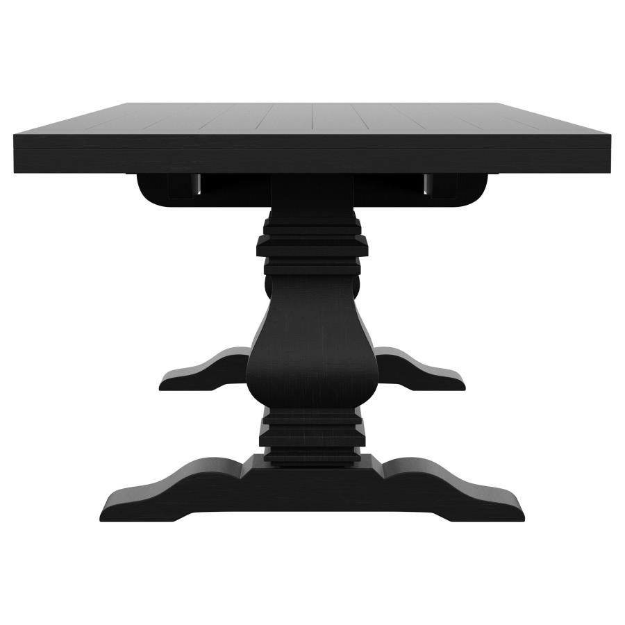 Florence - Extension Dining Table - Distressed Black