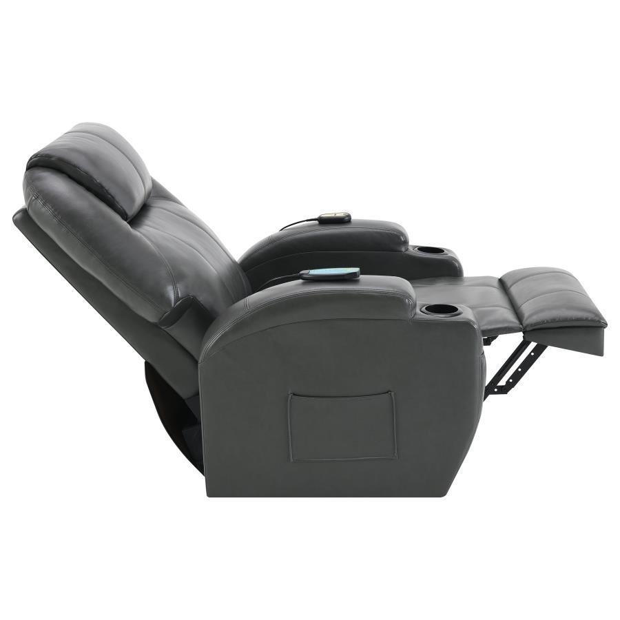 Sanger - Upholstered Power Lift Massage Recliner