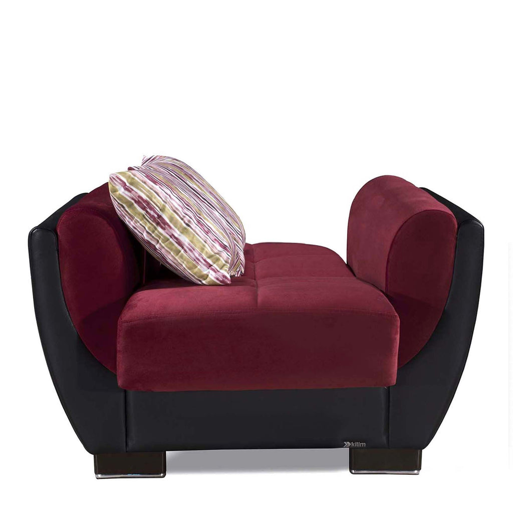 Ottomanson Armada Air - Upholstered Convertible Armchair With Storage - Microfiber