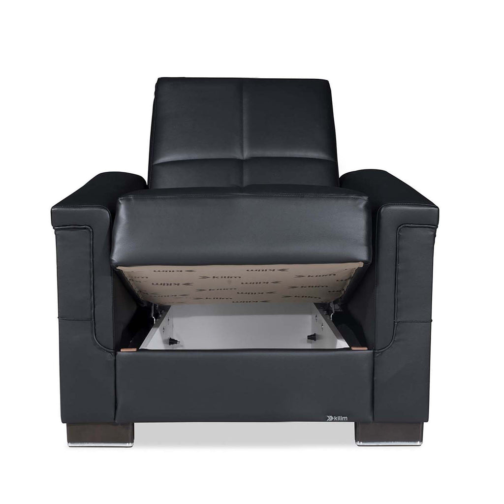 Ottomanson Armada - Upholstered Convertible Armchair With Storage - PU