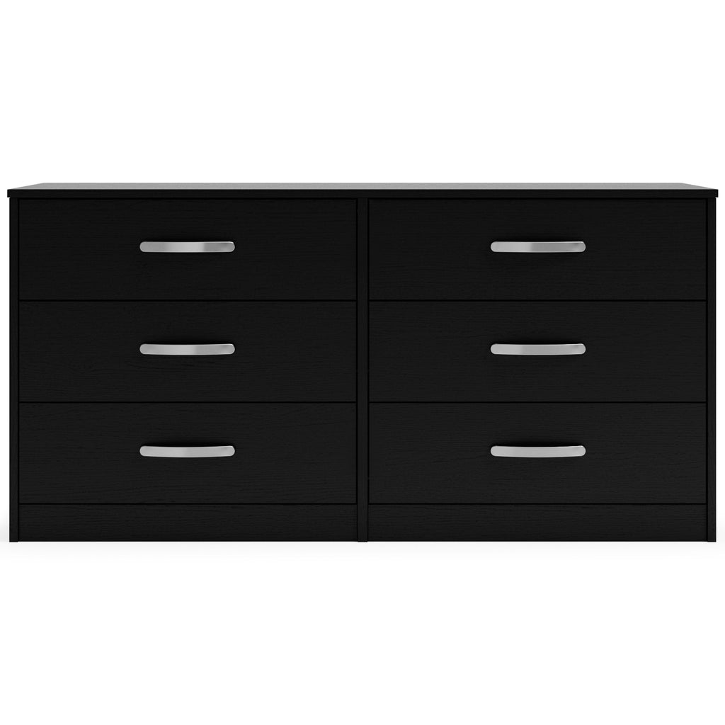 Finch - Black - Six Drawer Dresser - 29'' Height