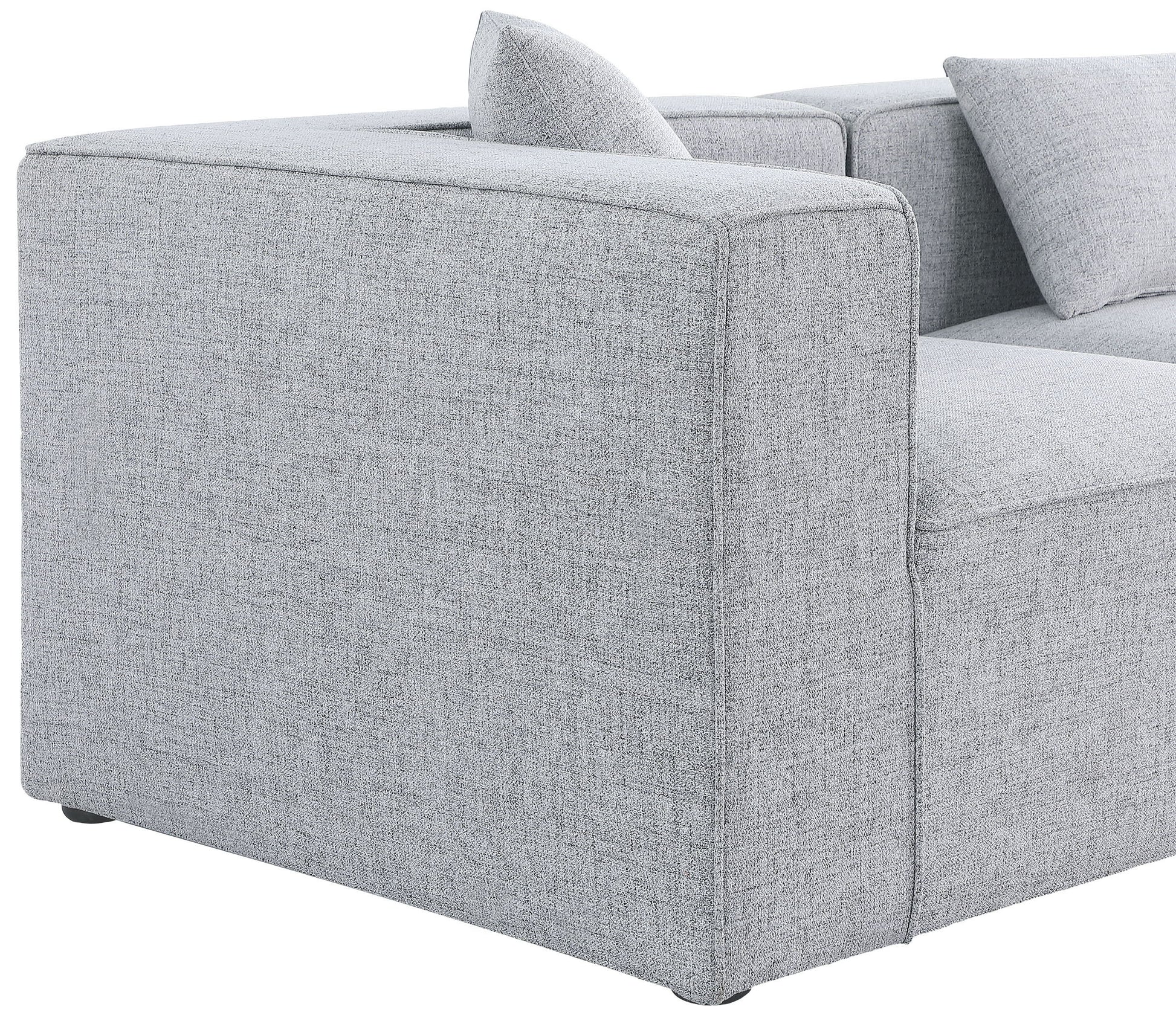 Cube - Linen 5 Piece Modular Sectional With Chaise