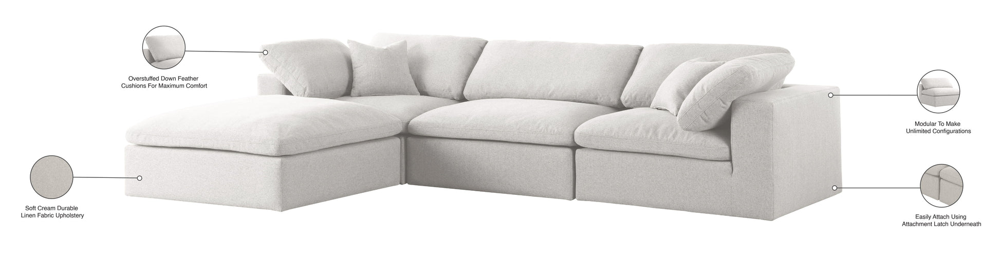 Serene - 4 Piece Modular Sectional