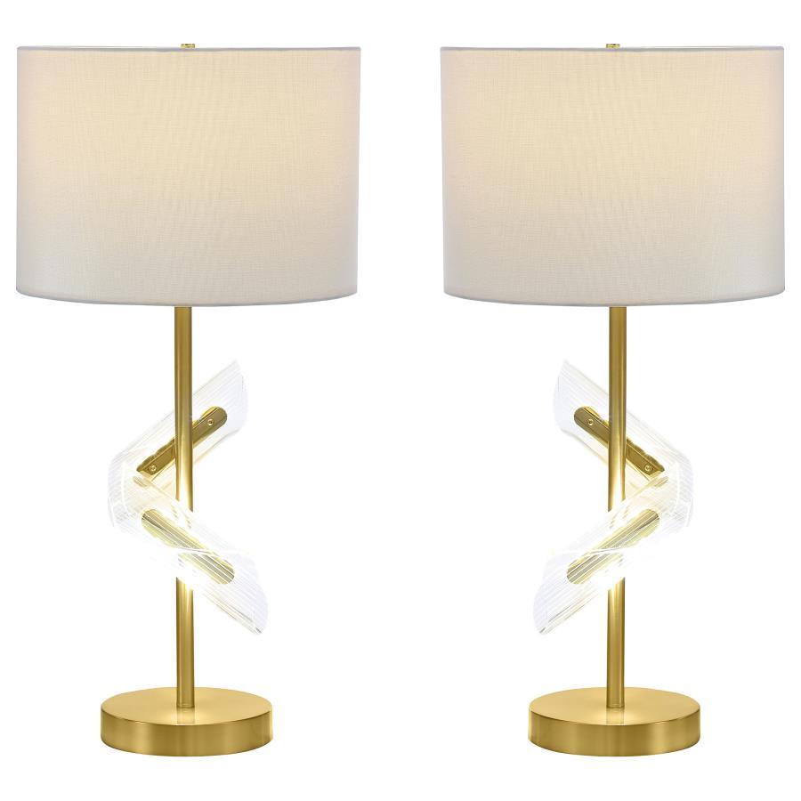 Kingsley - Drum Shade Table Lamp (Set of 2) - Gold