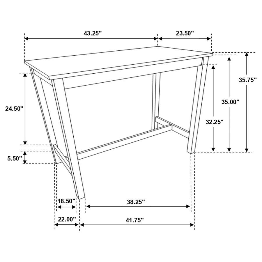 Connie - 4 Piece Counter Height Set - Chestnut And Dark Brown