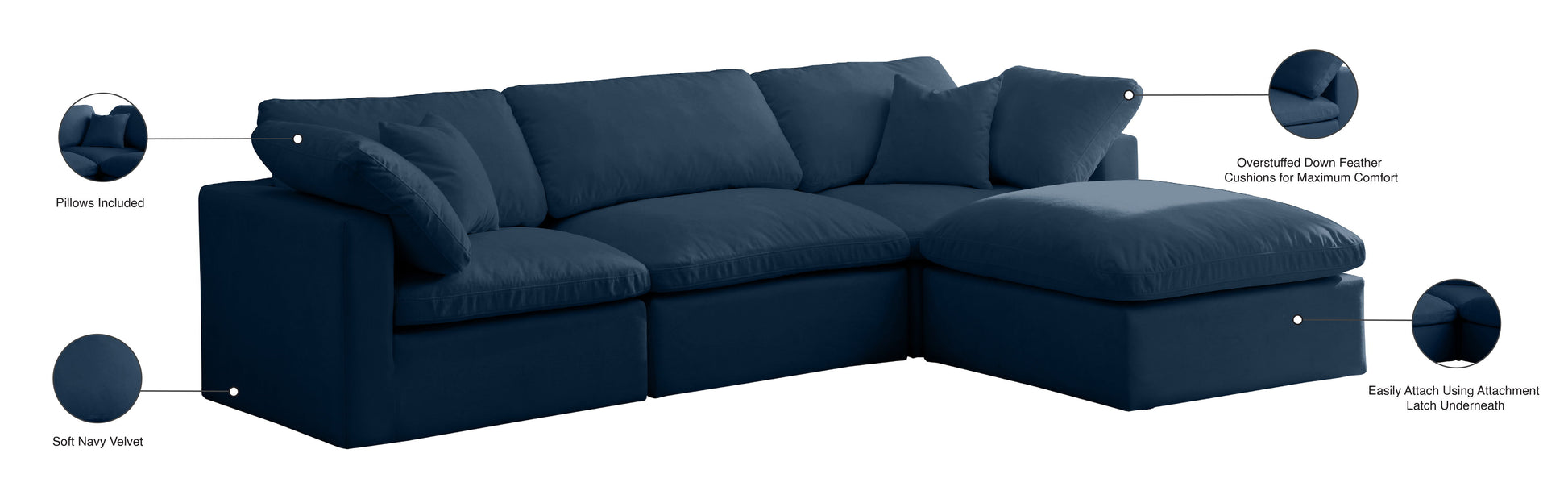 Plush - 4 Piece Modular Sectional