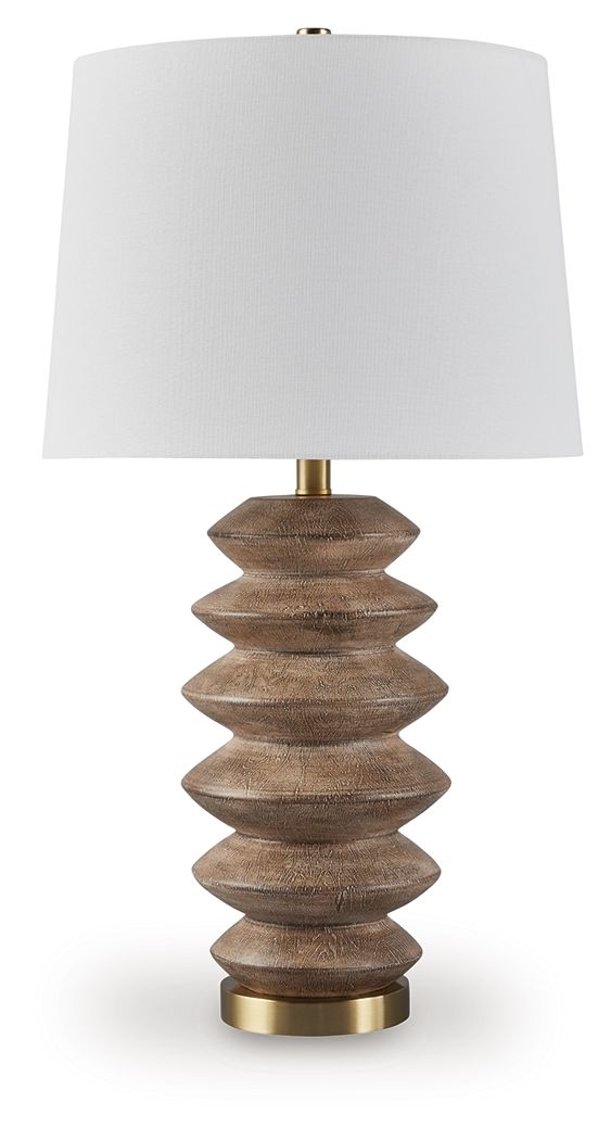 Jyllyard - Brown / Gold Finish - Poly Table Lamp