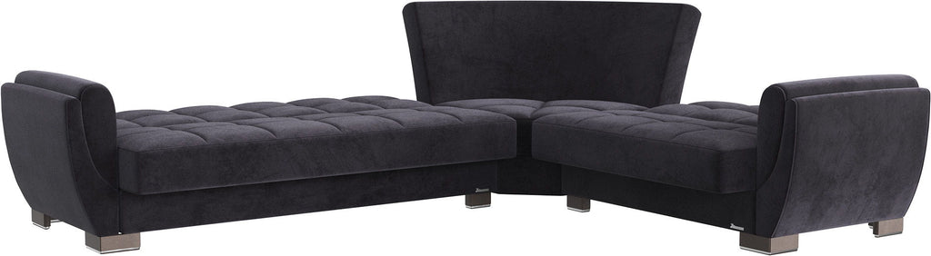 Ottomanson Armada Air - Upholstered Convertible Sectional With Storage - Microfiber