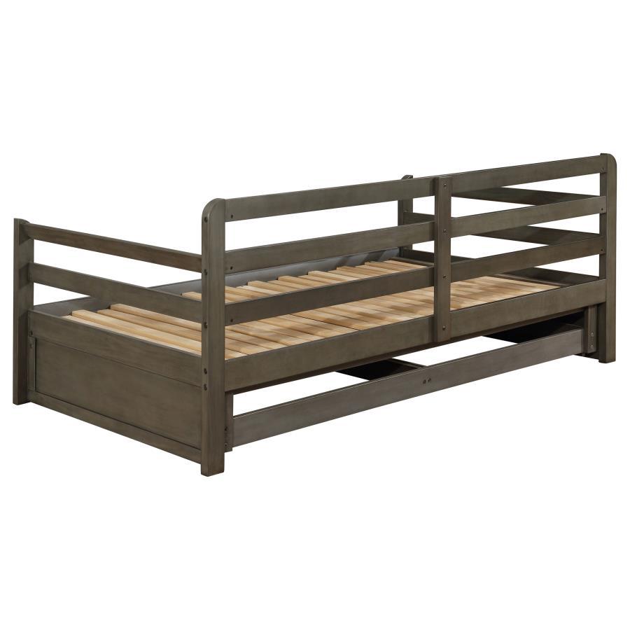 Sorrento - 2-Drawer Twin Long Daybed With Extension Trundle - Gray