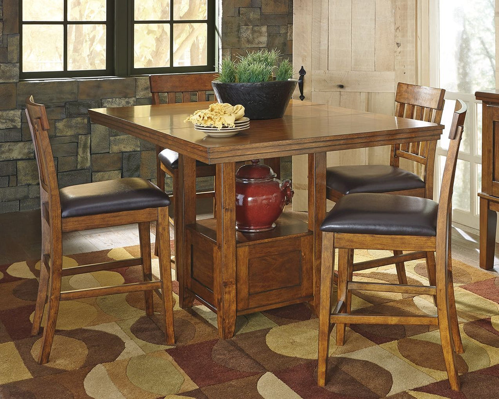 Ralene - Medium Brown - Rectangular Dining Room Counter Extension Table
