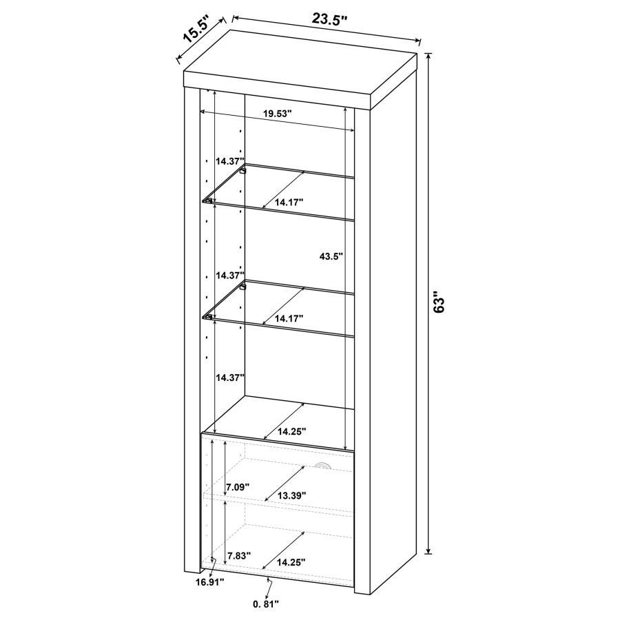 Jude - 3 Piece TV Entertainment Center - White High Gloss