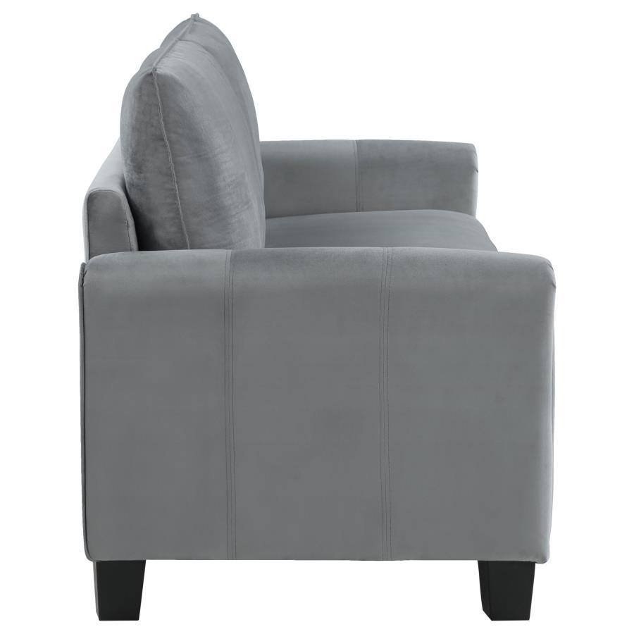 Davis - Upholstered Rolled Arm Sofa - Gray