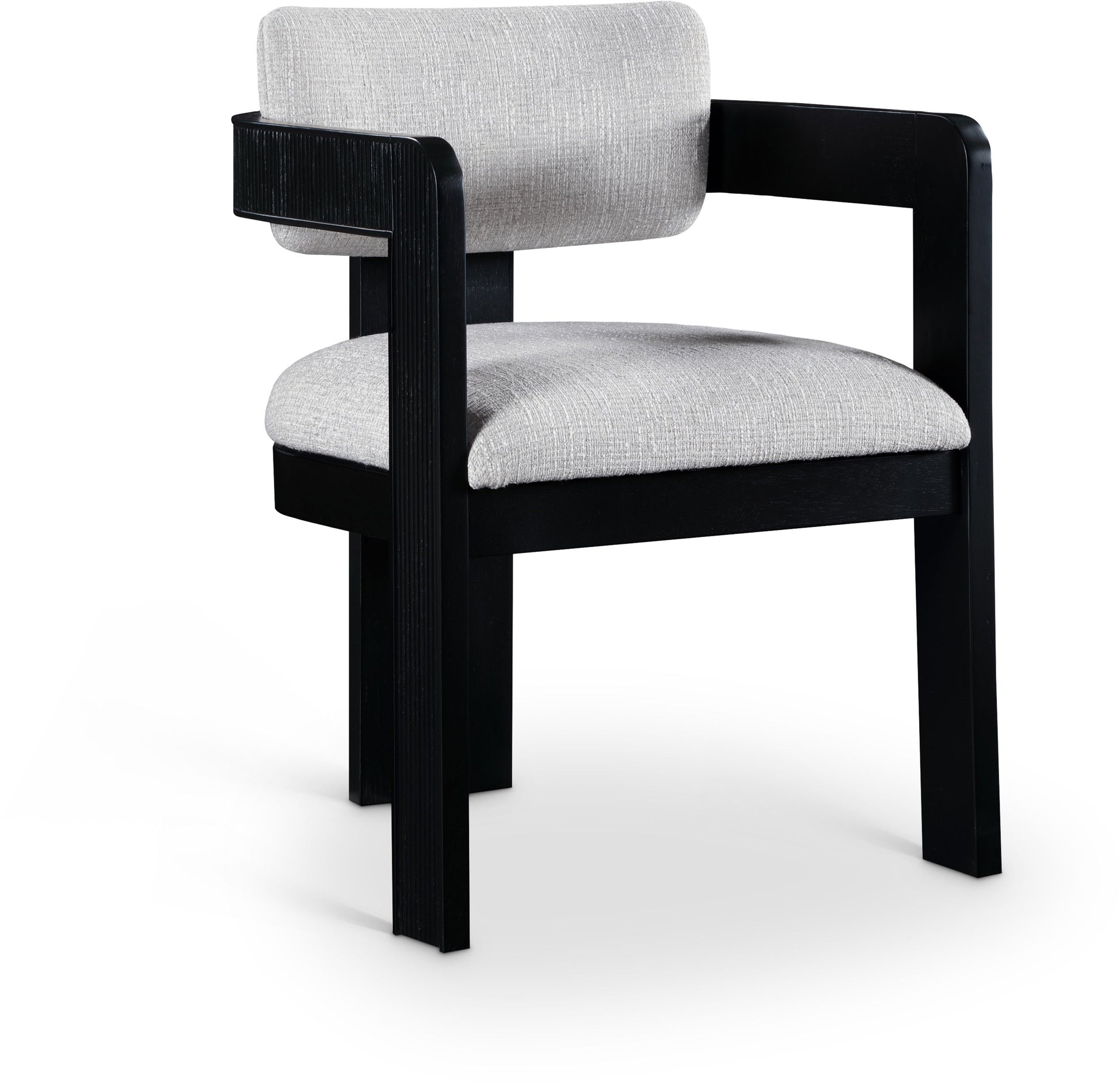 Sacha - Linen Dining Chair With Black Base (Set of 2)