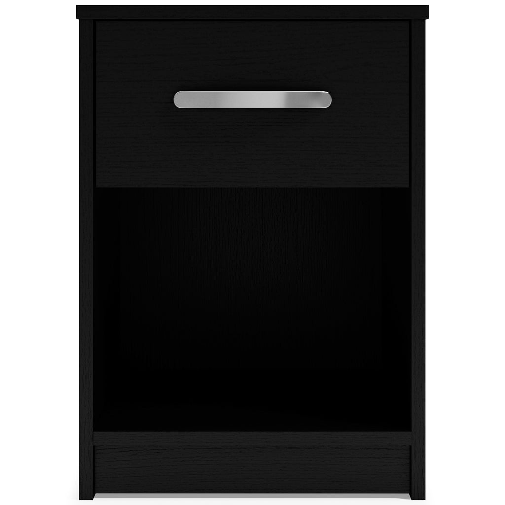 Finch - Black - One Drawer Night Stand - 23" Height