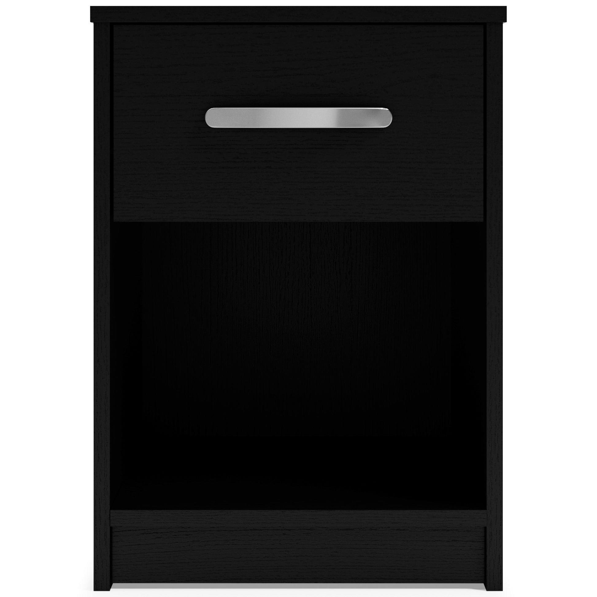 Finch - Black - One Drawer Night Stand - 23" Height