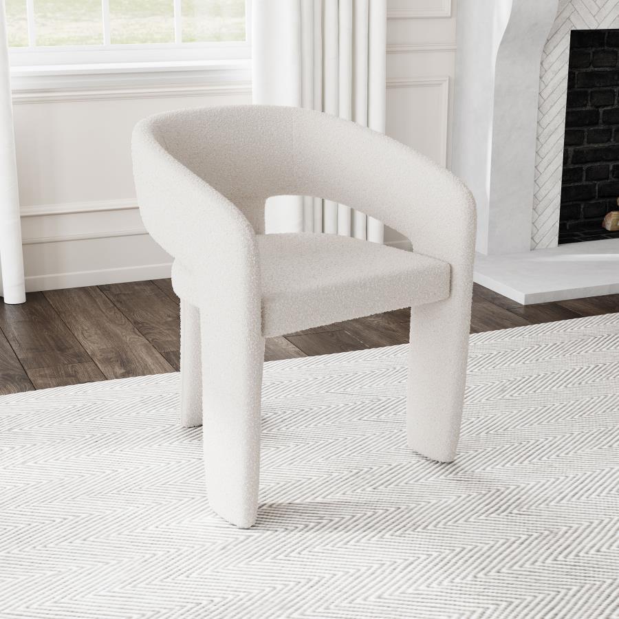 Eudora - Boucle Upholstered Dining Arm Chair