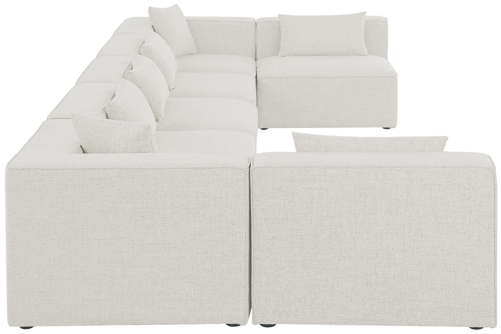 Cube - Linen 7 Piece Modular U-Shaped Sectional