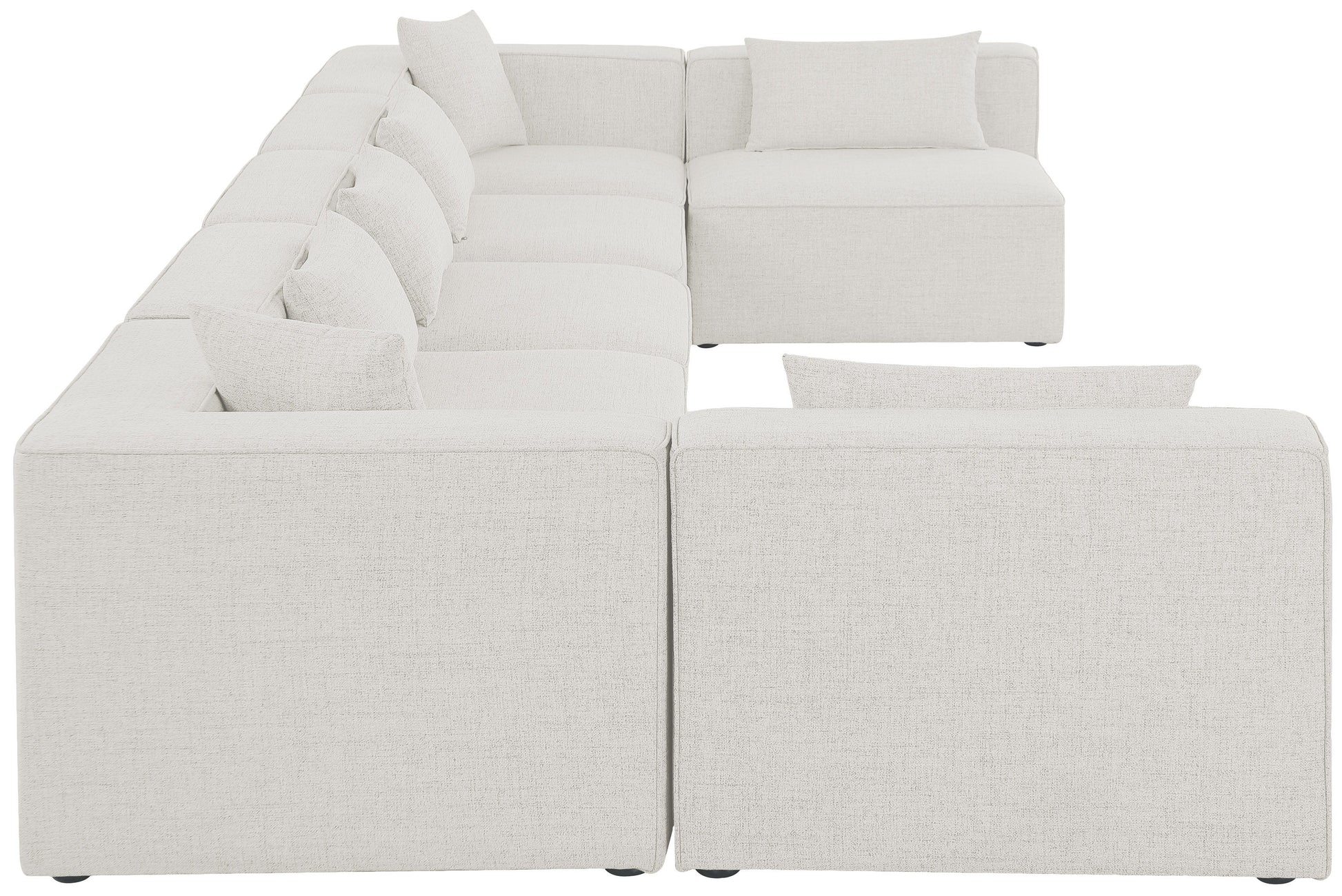 Cube - Linen 7 Piece Modular U-Shaped Sectional