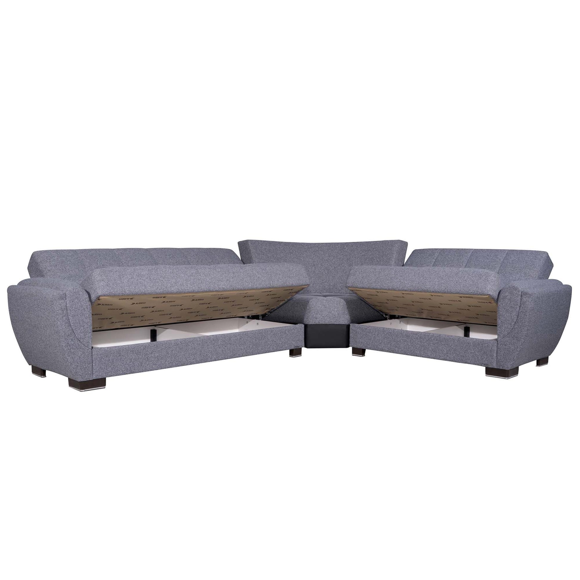Ottomanson Armada Air - Upholstered Convertible Sectional With Storage - Polyester