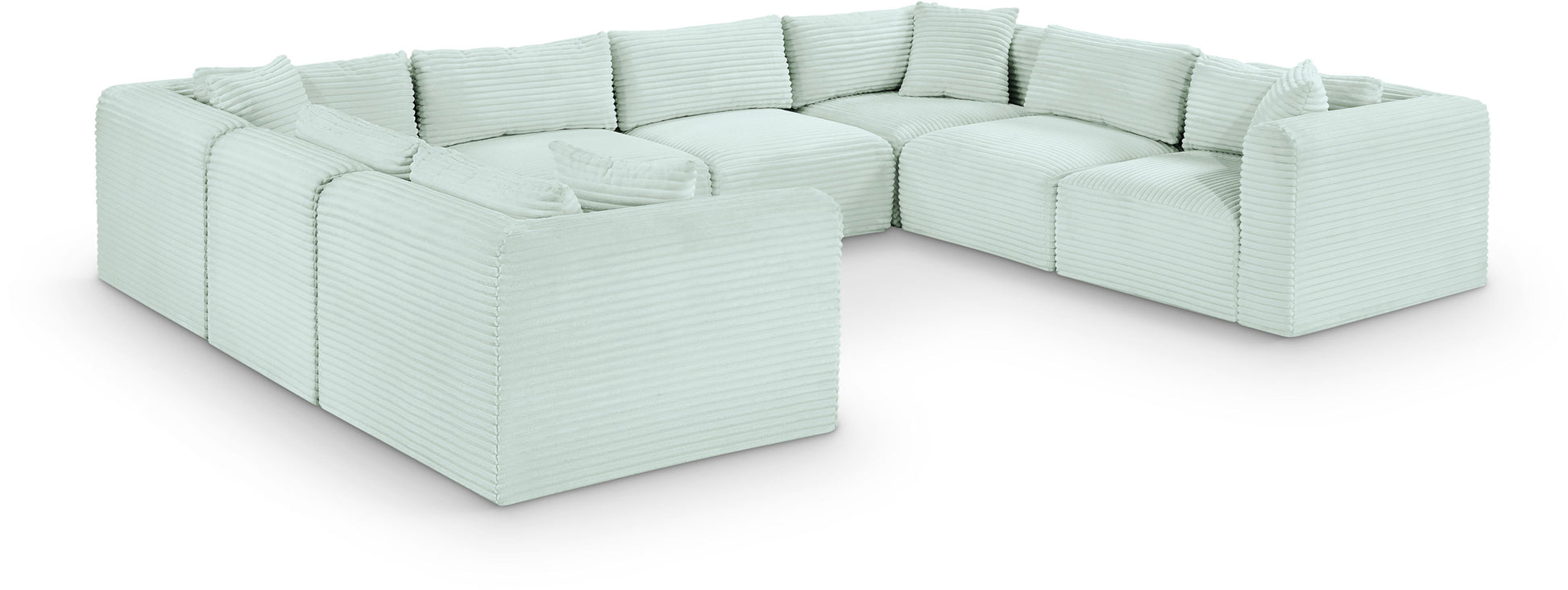 Shaggy - 8 Piece Modular U-Shaped Sectional