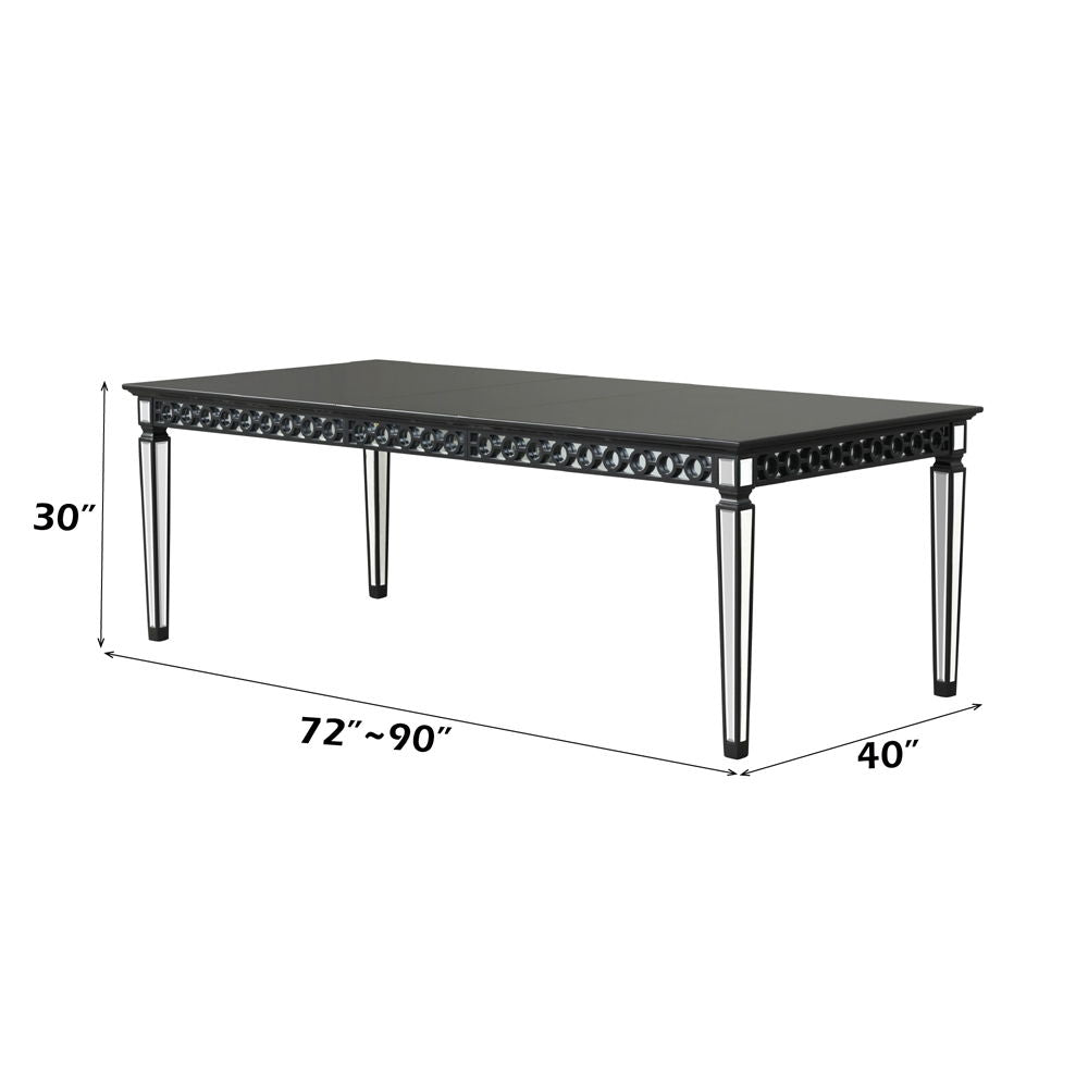 Varian II - Dining Table - Black & Sliver Finish