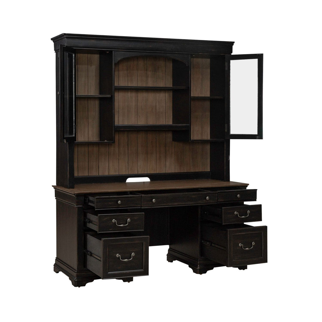 Meritage - Credenza & Hutch - Black