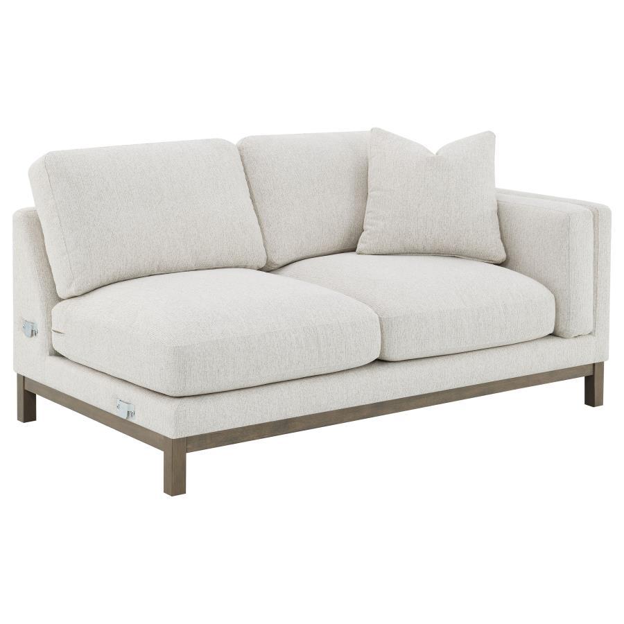 Geneva - Boucle Upholstered Sectional Chaise Sofa - Sand