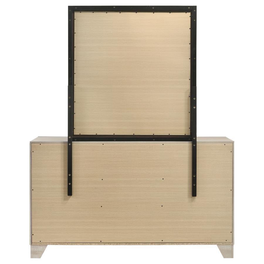 Trenton - 6-Drawer Bedroom Dresser With Mirror - Rustic Cream