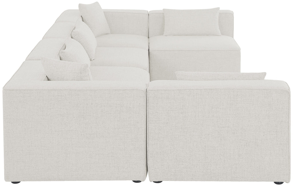 Cube - Linen 6 Piece Modular Armless Sectional