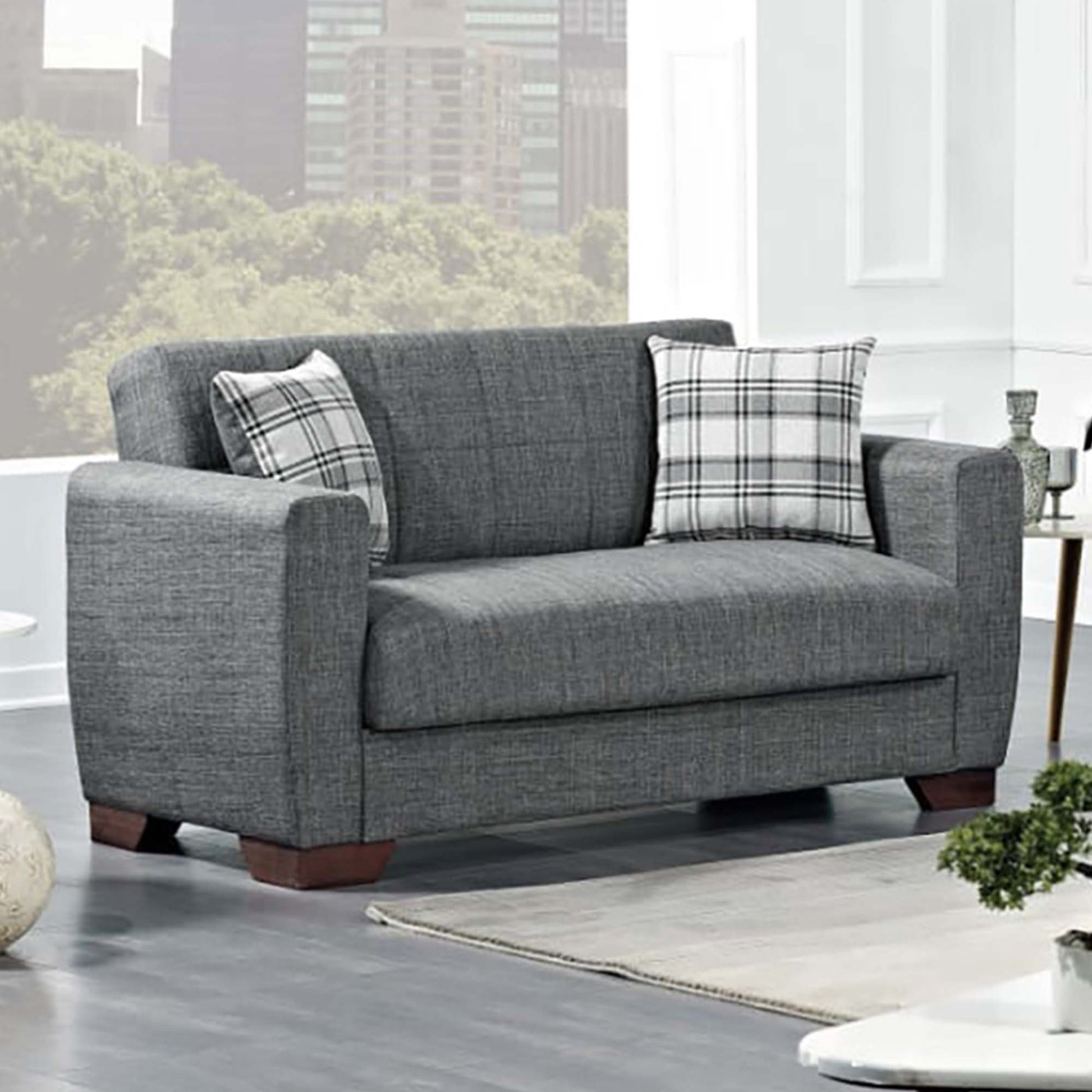 Ottomanson Barato - Upholstered Convertible Loveseat With Storage