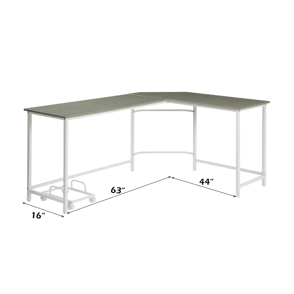 Dazenus - Desk - Gray & White Finish - 30"