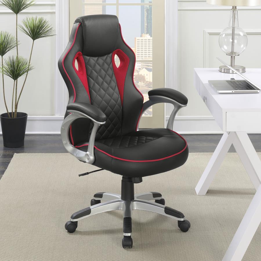 Lucas - Upholstered Adjustable Home Office Desk Chair - Black