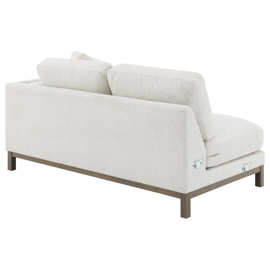 Geneva - Boucle Upholstered Sectional Chaise Sofa - Sand